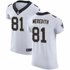 Men's Nike New Orleans Saints #81 Cameron Meredith White Vapor Untouchable Elite Player NFL Jersey