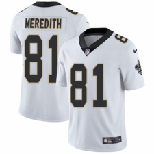 Men's Nike New Orleans Saints #81 Cameron Meredith White Vapor Untouchable Limited Player NFL Jersey