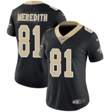 Women's Nike New Orleans Saints #81 Cameron Meredith Black Team Color Vapor Untouchable Limited Player NFL Jersey