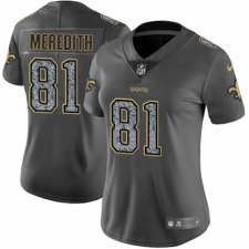 Women's Nike New Orleans Saints #81 Cameron Meredith Gray Static Vapor Untouchable Limited NFL Jersey