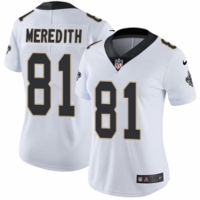 Women's Nike New Orleans Saints #81 Cameron Meredith White Vapor Untouchable Limited Player NFL Jersey