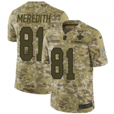Youth Nike New Orleans Saints #81 Cameron Meredith Limited Camo 2018 Salute to Service NFL Jersey