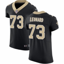 Men's Nike New Orleans Saints #73 Rick Leonard Black Team Color Vapor Untouchable Elite Player NFL Jersey