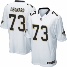 Men's Nike New Orleans Saints #73 Rick Leonard Game White NFL Jersey