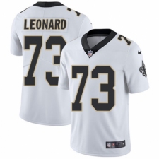 Men's Nike New Orleans Saints #73 Rick Leonard White Vapor Untouchable Limited Player NFL Jersey