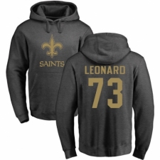 NFL Nike New Orleans Saints #73 Rick Leonard Ash One Color Pullover Hoodie