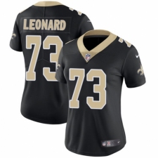 Women's Nike New Orleans Saints #73 Rick Leonard Black Team Color Vapor Untouchable Limited Player NFL Jersey