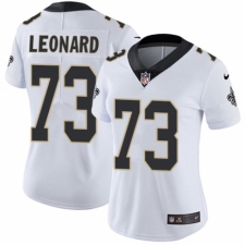 Women's Nike New Orleans Saints #73 Rick Leonard White Vapor Untouchable Limited Player NFL Jersey