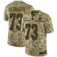 Youth Nike New Orleans Saints #73 Rick Leonard Limited Camo 2018 Salute to Service NFL Jersey