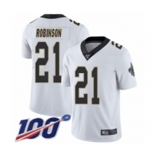 Men's New Orleans Saints #21 Patrick Robinson White Vapor Untouchable Limited Player 100th Season Football Jersey
