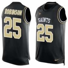 Men's Nike New Orleans Saints #25 Patrick Robinson Limited Black Player Name & Number Tank Top NFL Jersey