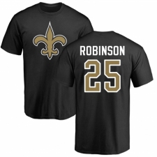 NFL Nike New Orleans Saints #25 Patrick Robinson Black Name & Number Logo T-Shirt
