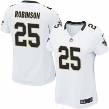 Women's Nike New Orleans Saints #25 Patrick Robinson Game White NFL Jersey
