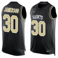 Men's Nike New Orleans Saints #30 Natrell Jamerson Limited Black Player Name & Number Tank Top NFL Jersey