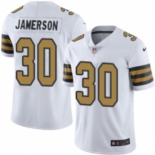 Men's Nike New Orleans Saints #30 Natrell Jamerson Limited White Rush Vapor Untouchable NFL Jersey