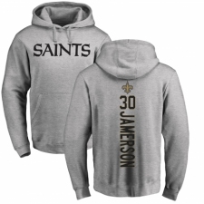 NFL Nike New Orleans Saints #30 Natrell Jamerson Ash Backer Pullover Hoodie