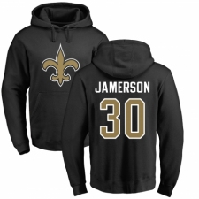 NFL Nike New Orleans Saints #30 Natrell Jamerson Black Name & Number Logo Pullover Hoodie