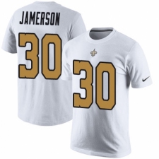 NFL Nike New Orleans Saints #30 Natrell Jamerson White Rush Pride Name & Number T-Shirt