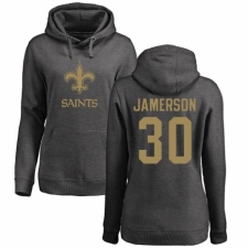 NFL Women's Nike New Orleans Saints #30 Natrell Jamerson Ash One Color Pullover Hoodie
