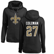 NFL Women's Nike New Orleans Saints #27 Kurt Coleman Black Name & Number Logo Pullover Hoodie