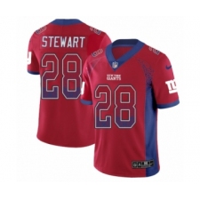 Men's Nike New York Giants #28 Jonathan Stewart Limited Red Rush Drift Fashion NFL Jersey