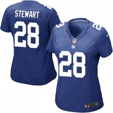 Women's Nike New York Giants #28 Jonathan Stewart Game Royal Blue Team Color NFL Jersey