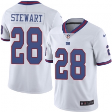 Youth Nike New York Giants #28 Jonathan Stewart Limited White Rush Vapor Untouchable NFL Jerse