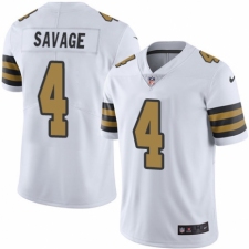 Youth Nike New Orleans Saints #4 Tom Savage Limited White Rush Vapor Untouchable NFL Jersey