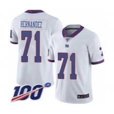 Men's New York Giants #71 Will Hernandez Limited White Rush Vapor Untouchable 100th Season Football Jersey