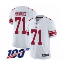 Men's New York Giants #71 Will Hernandez White Vapor Untouchable Limited Player 100th Season Football Jersey