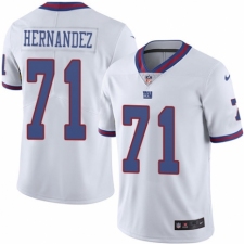 Men's Nike New York Giants #71 Will Hernandez Elite White Rush Vapor Untouchable NFL Jersey