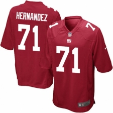 Men's Nike New York Giants #71 Will Hernandez Game Red Alternate NFL Jersey
