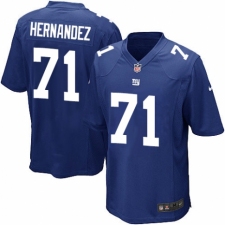Men's Nike New York Giants #71 Will Hernandez Game Royal Blue Team Color NFL Jersey