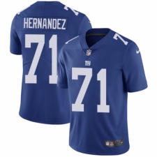 Men's Nike New York Giants #71 Will Hernandez Royal Blue Team Color Vapor Untouchable Limited Player NFL Jersey