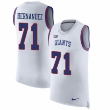 Men's Nike New York Giants #71 Will Hernandez White Rush Player Name & Number Tank Top NFL Jersey