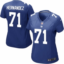 Women's Nike New York Giants #71 Will Hernandez Game Royal Blue Team Color NFL Jersey