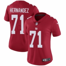 Women's Nike New York Giants #71 Will Hernandez Red Alternate Vapor Untouchable Elite Player NFL Jersey