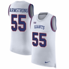 Men's Nike New York Giants #55 Ray-Ray Armstrong White Rush Player Name & Number Tank Top NFL Jersey