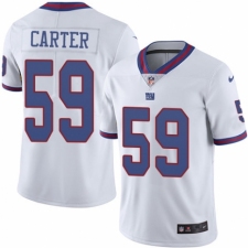 Men's Nike New York Giants #59 Lorenzo Carter Elite White Rush Vapor Untouchable NFL Jersey
