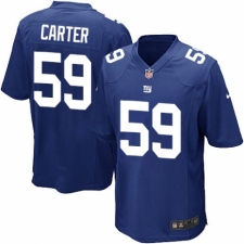 Men's Nike New York Giants #59 Lorenzo Carter Game Royal Blue Team Color NFL Jersey