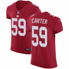 Men's Nike New York Giants #59 Lorenzo Carter Red Alternate Vapor Untouchable Elite Player NFL Jersey