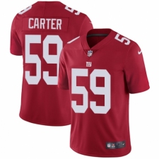 Men's Nike New York Giants #59 Lorenzo Carter Red Alternate Vapor Untouchable Limited Player NFL Jersey