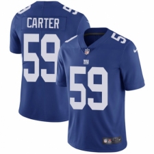 Men's Nike New York Giants #59 Lorenzo Carter Royal Blue Team Color Vapor Untouchable Limited Player NFL Jersey