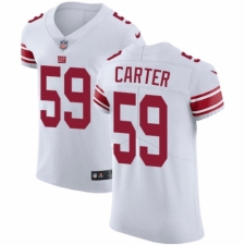 Men's Nike New York Giants #59 Lorenzo Carter White Vapor Untouchable Elite Player NFL Jersey