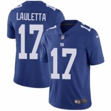 Men's Nike New York Giants #17 Kyle Lauletta Royal Blue Team Color Vapor Untouchable Limited Player NFL Jersey
