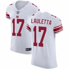 Men's Nike New York Giants #17 Kyle Lauletta White Vapor Untouchable Elite Player NFL Jersey