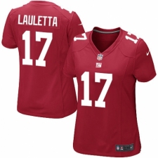 Women's Nike New York Giants #17 Kyle Lauletta Game Red Alternate NFL Jersey