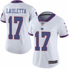 Women's Nike New York Giants #17 Kyle Lauletta Limited White Rush Vapor Untouchable NFL Jersey