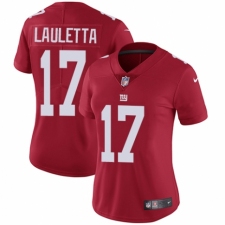 Women's Nike New York Giants #17 Kyle Lauletta Red Alternate Vapor Untouchable Elite Player NFL Jersey