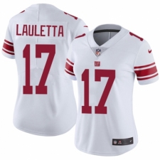 Women's Nike New York Giants #17 Kyle Lauletta White Vapor Untouchable Elite Player NFL Jersey